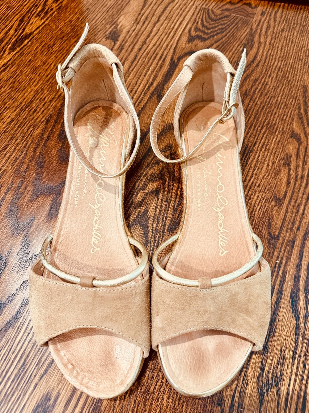 Women's Tan Espadrille Ankle-Strap Sandals